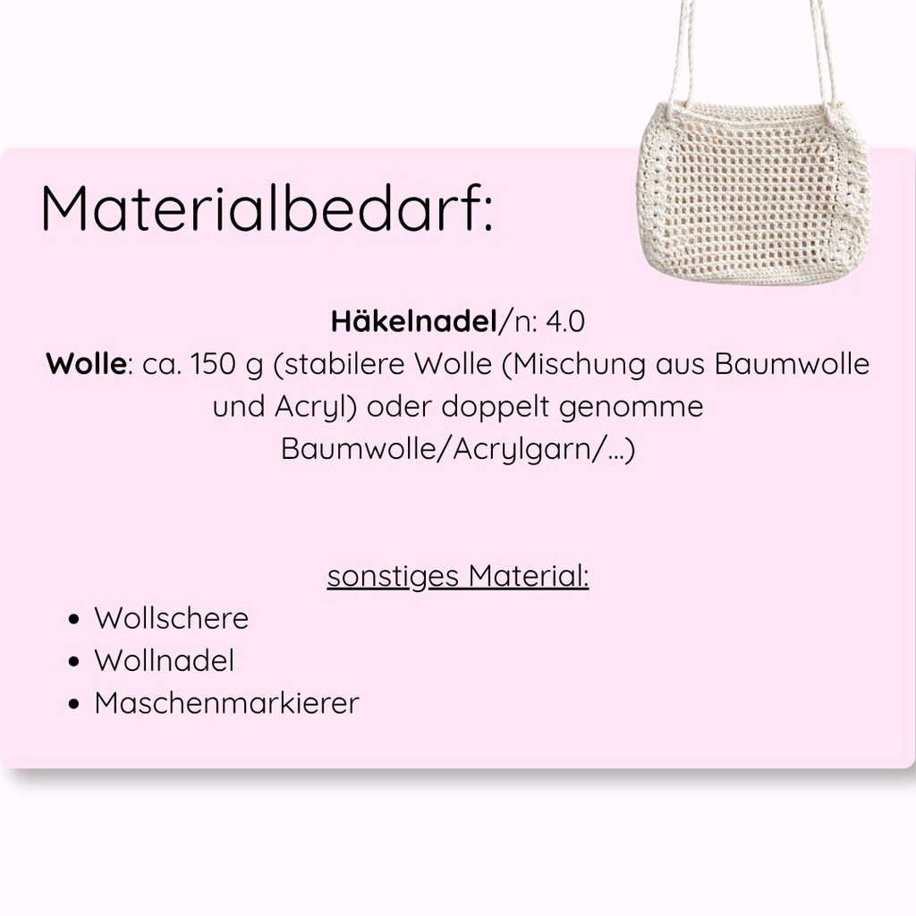 Häkeltasche "Moana" - einfache Häkelanleitung
