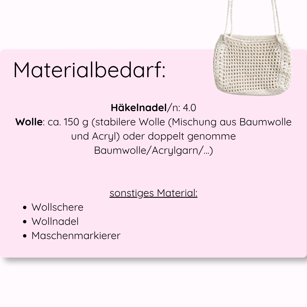 Häkeltasche "Moana" - einfache Häkelanleitung